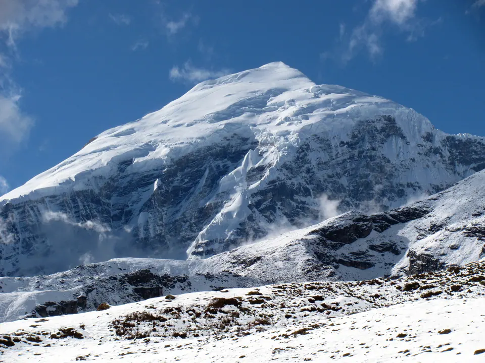Mount Chomolhari from below the Nyele La pass