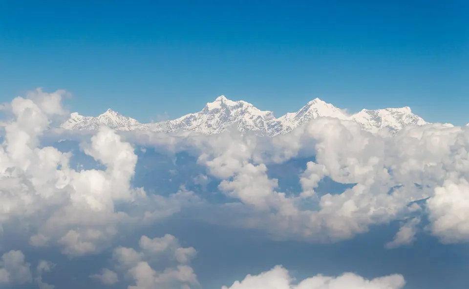 Aerial view of the Ganesh Himal range