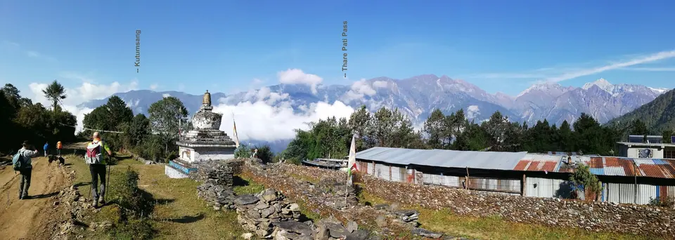 The Helambu ridge seen from Tarke Ghyang with Langtang Himal to the north