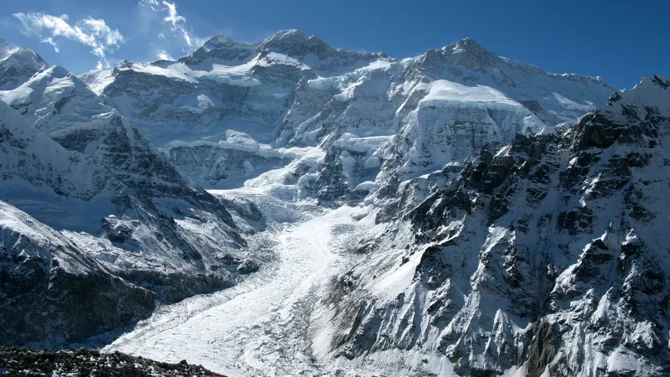 Kangchenjunga seen from Pang Pema, the north base camp in Nepal