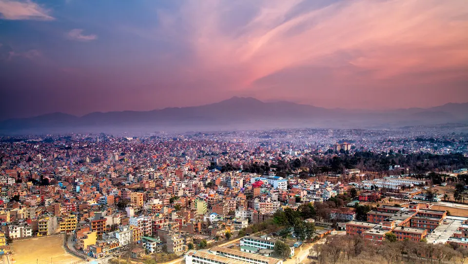 Kathmandu city at dusk