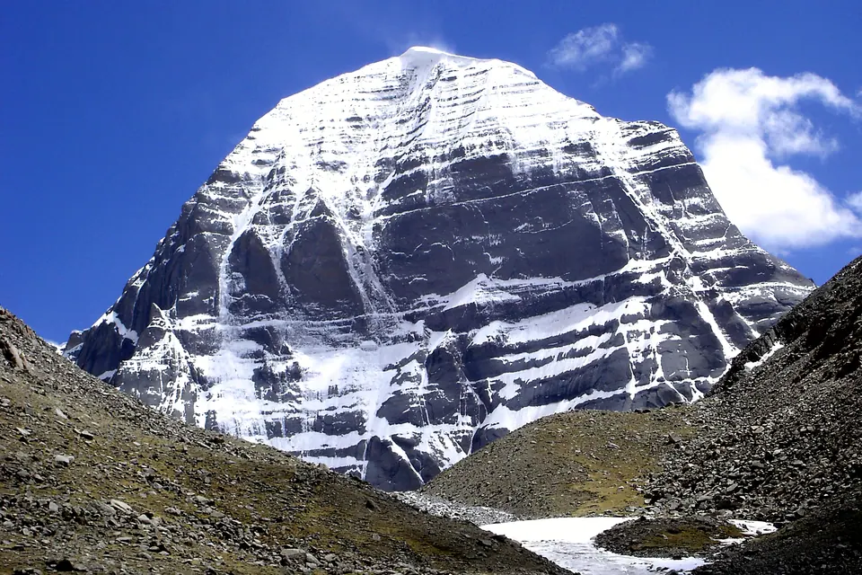 North face of Mount Kailash on the kora circuit