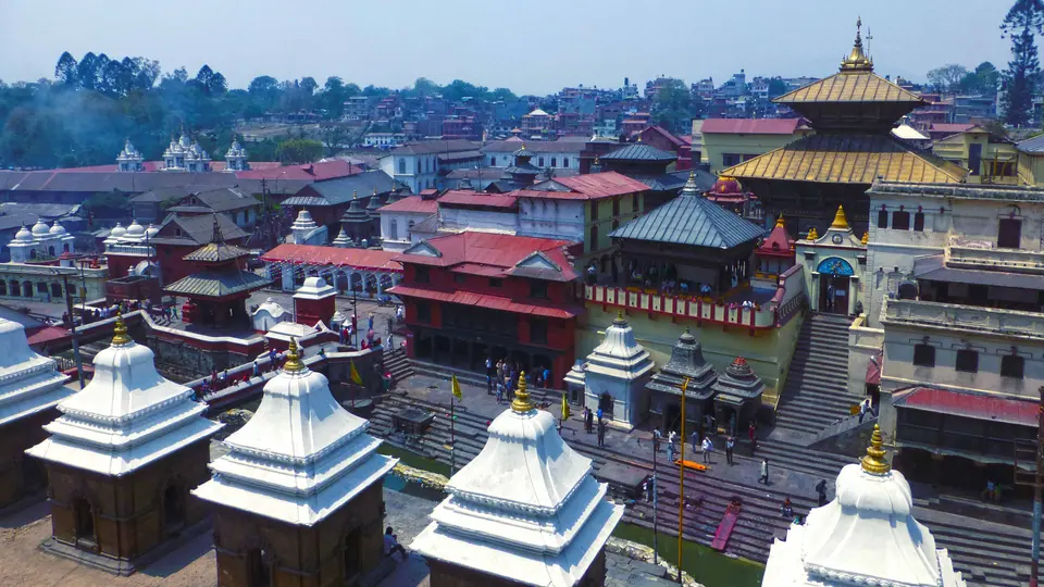Pashupatinath temple complex above the Bagmati River